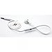 Flat Wired White Handsfree Mono Headset Single Earphone Earbud Microphone for iPhone 6 / 6 Plus, 5S 5C, 5, 5G - iPhone 4S 4 3GS 3G - iPod Touch - iPod Nano - Samsung Galaxy S5 S4 S3 S2 / Galaxy NOTE 4 3 2 1 Edge, HTC ONE M8, LG G2 G3 G Flex, iPad / Air / Air 2 / Mini / Mini 2 3, Motorola Moto X G E, Nokia Lumia, Sony Xperia, All Smartphones