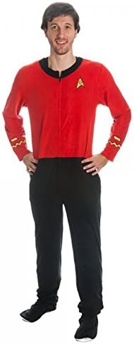 Star Trek Scotty Red Engineering Uniform Onesie Pajama (Medium)