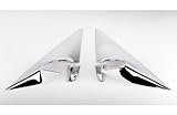 SAFE Chrome Side Mirror Braket A Pillar Molding Cover 4-pc Set For 2011 2012 Hyundai Veloster