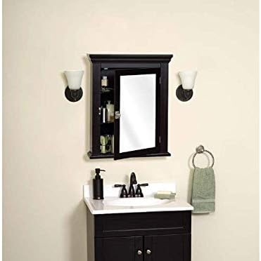 Amazon Com Recessed Medicine Cabinet Medican Cabinet Perfect Storage For Your Essentials At Home Dark Cherry Mirror Wall Mounted Cabinet Shelves Storage Kitchen Dining