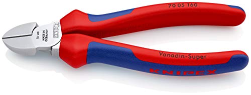 Knipex Seitenschneider verchromt, mit Mehrkomponenten-Hüllen 160 mm 70 05 160