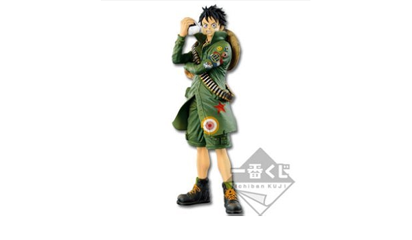 Amazon Com Banpresto One Piece Ichiban Kuji 15 Military Style Prize A Luffy Figure Toys Games