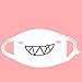 Aliyaduo 9 Pcs Mouth Mask Unisex Cartoon Anime Emoticon Pattern Two Layers Cotton Half Face Mask,White