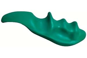 1PCS Mini Green Finger Massage Tool Silicone Plastic with Adjustable Speed Control, Portable Body Massager for Neck Back Trav