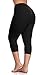 Raddzo Women's Plus Size Cotton Capri Cropped Leggings Lace Trim Soft Tights Pants