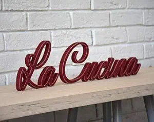 NOT BRANDED La Cucina Kitchen Home Sign. Italian Restaurant Wood Sign. Rustic Home Decor. Freestanding Sign Decoration. Script Letters La Cucina