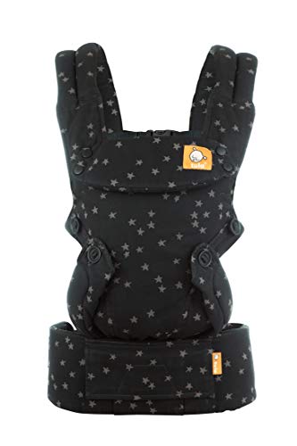 Baby Tula Explore Baby Carrier 7 - 45 lb, Adjustable Newborn to Toddler Carrier, Multiple Ergonomic Positions, Front and Back Carry, Easy-to-Use, Lightweight - Discover, Black with Gray Stars Baby Tula Explore Baby Carrier 7 - 45 lb, Adjustable Newborn to Toddler Carrier, Multiple Ergonomic Positions, Front and Back Carry, Easy-to-Use, Lightweight - Discover, Black with Gray Stars