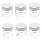 20 Pieces Plastic Pot Jars Round, 2 oz Plastic