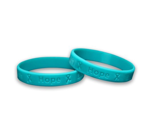 Teal Silicone Bracelets - Child Sized (Wholesale Pack - 25 Bracelets)
