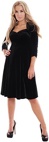 Vintage Style Cocktail Dress Christmas Holiday Party Black Velvet By MontyQ, 2