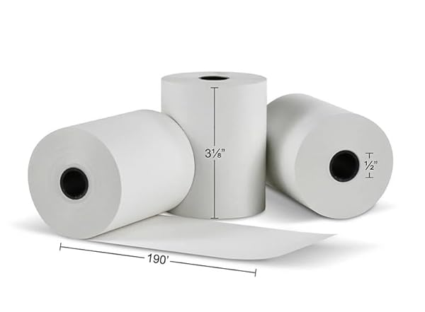 MEMBER’S MARK THERMAL RECEIPT PAPER ROLLS, 3 1/8″ X 190′ (18)