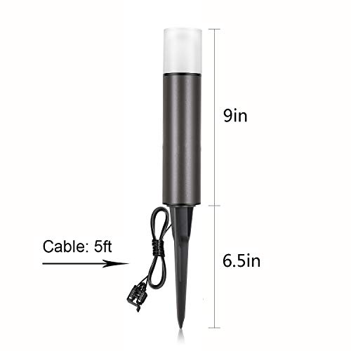 Outdoor Landscape Lighting Low Voltage Garden Landscape Lights Pathway Lights Yard Lights Driveway Lights, Aluminum Construction Waterproof 12V 3W 3000K Warm-Yellow Lightï¼ˆ4-Packï¼‰
