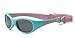 REAL SHADES Explorer Unbreakable Kids Sunglasses 100% UV Protection and Shatterproof Lens with Adjustable Strap for Boys and Girls, Aqua/Pink, Toddler 2+
