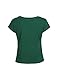 HaoDuoYi Womens Sequin Embroidery Pineapple Print Short Sleeve Slim T-Shirt Tops(XXL,Regular) Green