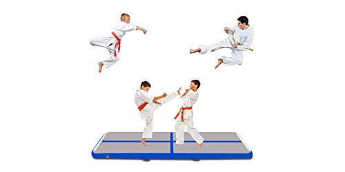 Tuxedo Sailor 10ft/13ft/16ft/20ft Inflatable Gymnastics Air Track Tumbling Mat 4in/6in/8in Thick Tumbling Air Track Mat with Electric Air Pump for Cheerleading/Gymnastics/Beach/Gym/Home use