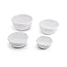 KitchenAid Prep Bowls with Lids, Set of 4, White