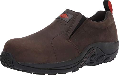 NWOB Merrell Work Jungle Moc Alloy Toe Men Brown Leather Slip On Comfortbase 7.5 Merrell Men Jungle Moc Alloy Toe Work Shoes Brown Suede Size  main image 3