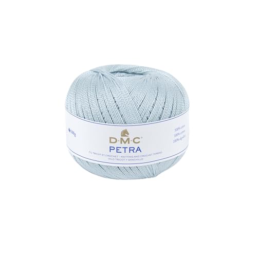 DMC Petra Yarn, 100% Cotton, Light Blue (54518), Size 5