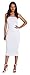 Crazy Girls Women's Celeb Kim Style Boobtube Strapless Bandeau Midi Dress White