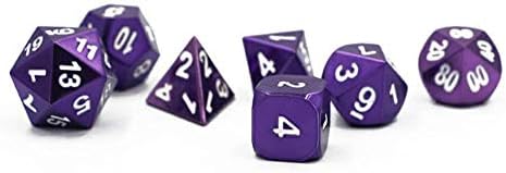 7pcs/Set Metal Dice Polyhedral Role Playing Game Dice for Dungeons and Dragons, RPG Dice Gaming, Innovative RPG Dice D&D Metal Dice DND Game Dice Electrophoresis