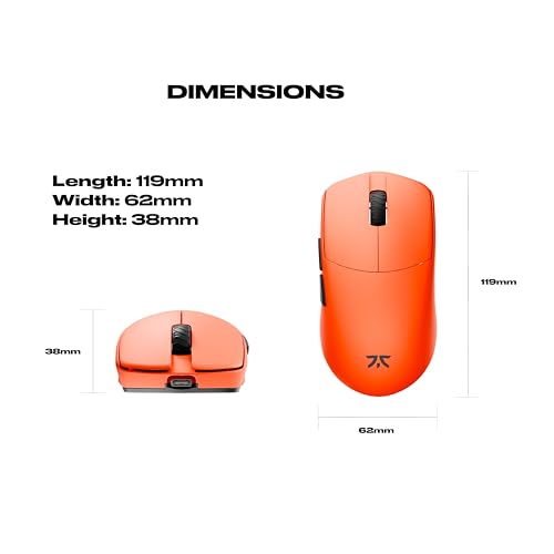 Fnatic x Lamzu Maya 8K Small Wireless Pro Gaming Mouse Special Edition, Pixart 3950 Sensor, Epically Light 45g, 80h Battery Life, Optical Switches, Windows & Mac Compatible