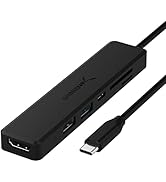 Sabrent Multi-Port USB Typ C Hub mit 4K HDMI | Leistungsabgabe (60 Watt) | 1 USB 3.0-Anschluss | ...