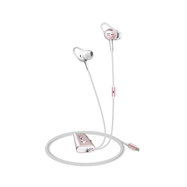 Linner-Active-Noise-Cancelling-Headphones-Lightning-in-Ear-Wired-Earphone-wBuilt-in-Mic-and-Remote-Comfortable-and-Secure-Fit-MFi-Certified-for-iPhone-X-8-7-iPad-iPod-Rose-Gold Linner Active Noise Cancelling Headphones Lightning in-Ear Wired Earphone w/Built-in Mic and Remote (Comfortable and…
