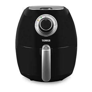 Tower T17005 Health Manual Air Fryer Oven with Rapid Air Circulation and 30 Min Timer, 3.2 Litre, Black