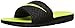 Nike Men's Benassi Solarsoft Slide Athletic Sandal, Black/Volt, 8 D(M) US