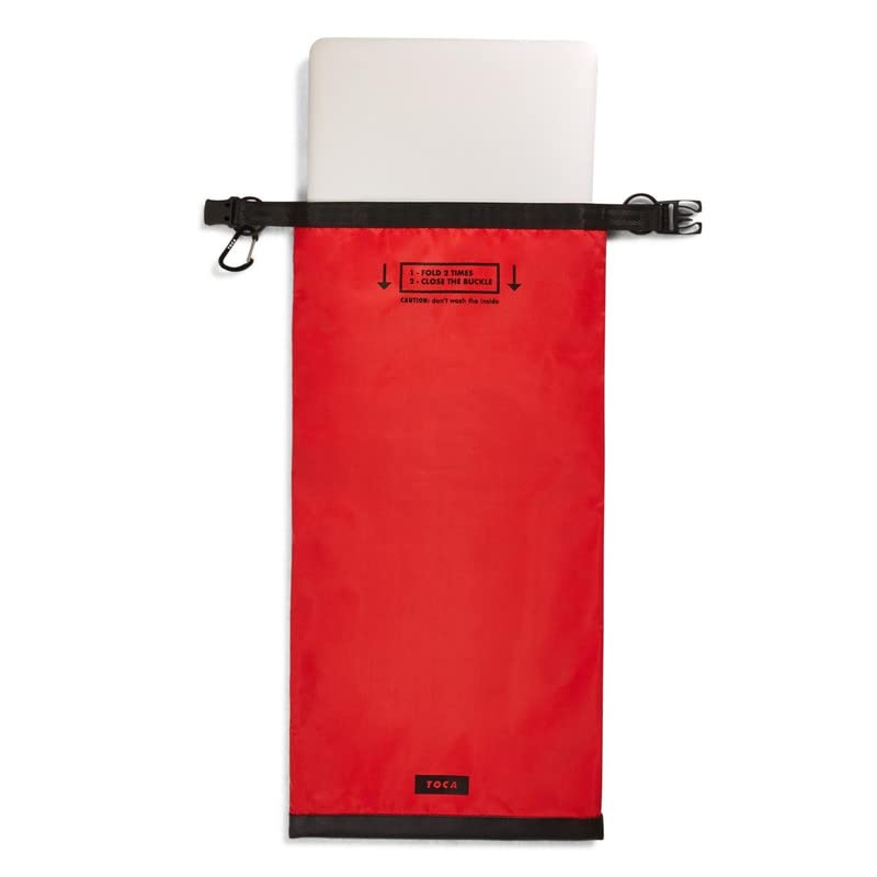 TOCA No Signal Sleeve - RFID Blocking Faraday Bag, Keyless Go & Smartphone/Laptop Protection, Data Privacy Shield, Water-resistant, Compact Red