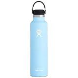 Hydro Flask Standard Mouth Water Bottle, Flex Cap - 24 oz, Frost