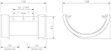 FloPlast 112mm Half Round Fascia Gutter Union Bracket Black view 2