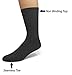 EMEM Apparel Men's Big and Tall King Size Diabetic Circulatory Non-Binding Top Loose Top Casual Dress Crew Mid Calf Cotton Seamless Toe Hosiery Socks 5-Pack Black 13-15
