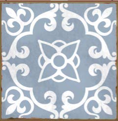 Blue Tile Stickers Victorian Morrocan Modern Retro self Adhesive wall Art Decor transfers- Bathroom backsplash Kitchen splashbacks Floral Decals Peel and Stick (Blue 8, 4 inch) Pack of 10