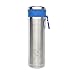 LunchBots Insulated Kids' Water Bottle (14oz) - Keeps Drinks Cold for 24 Hours - Lightweight Stainless Steel - Double Walled, Dishwasher Safe and Durable - Blue