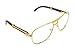 MyUV Clear Lenses Art Nouveau Vintage Style Oval Metal Frame Eye Glasses (Dark Gold, 57)