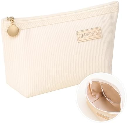 Colorful Elephant Print Leather Makeup Bag Cute Makeup Pouch For Women With Zipper Portable Travel Cosmetic Bags 6.7x3x4.3in : Beauty & Personal Care