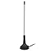 August DTA180 Portable TV Aerial – Mini Indoor Freeview HD Antenna for DVB-T2, USB Tuners, 4K TVs, Set Top Boxes – Magnetic Base, 1.5m Coaxial Cable – Black