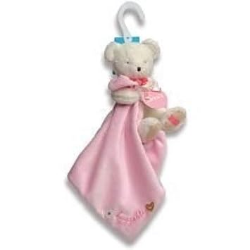 carter's pink bear security blanket