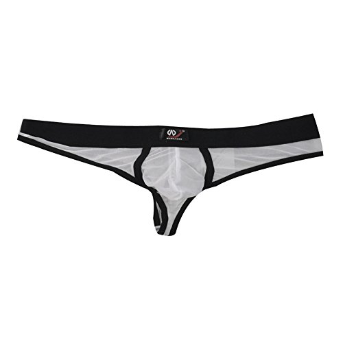 Zacoo Men Sheer Mesh Brief Size S Color White