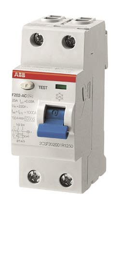 ABB F202 A 63A 30MA INT.DIFF. 2P 110V