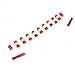 Beige Red Wooden Wheel Body Fitness Back Care Roller Massager
