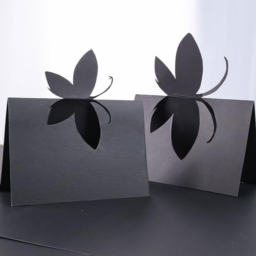 MCPINKY 20 Sheets Cardstock Paper for Crafts, 12 x 12inch Card Stock Paper Black Construction Paper for Crafts Printer Invitations Card Making