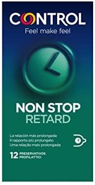 Condom Control Non Stop Retard - Caixa de preservativo, efeito retardante, adaptabilidade perfeita, sexo seguro, 12 unidades