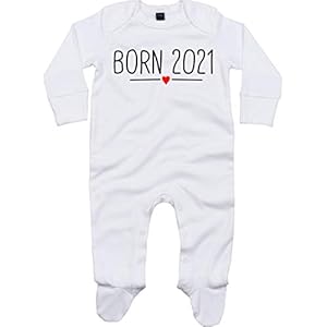Kleckerliese Baby pyjama rompers slaapromper spreuken jongens meisjes motief Born 2021 hart