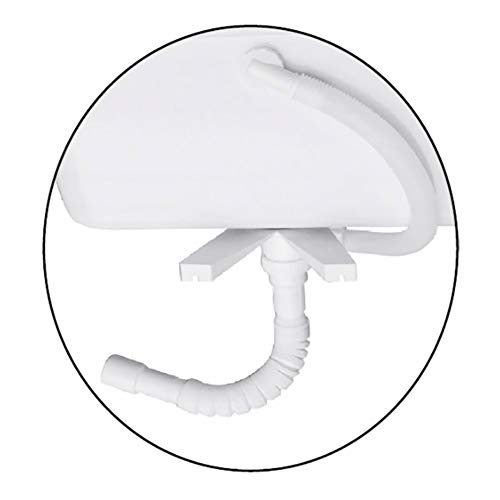 HYDROLAND Ausgussbecken Waschbecken mit Überlauf 55 x 34 x 21 Grau | Komplett mit Siphon Kunststoff Ablaufgarnitur Spüle… – Bild 7