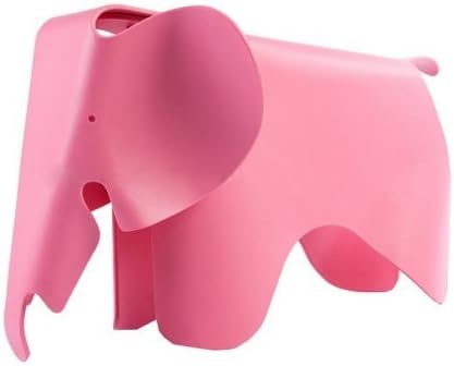 Elly & Friends Eames Style Children's Elephant Chair Fully Assembled Phante Bedroom and Playroom Stool Toy Accent Chair (Light Pink)