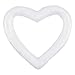White Foam Hearts for DIY Crafts Supplies, Valentine's Décor (5.2 x 5 in, 24 Pack)