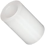Round Spacer, Nylon, Off-White, #10 Screw Size, 0.312" OD, 0.194" ID, 1/2" Length (Pack of 100)