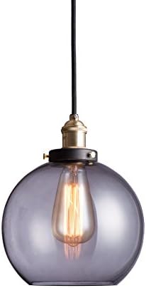 Brief Retro Glass Ball Pendant Light Vintage Ceiling Lights Copper Wire Pendant